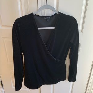 J Crew velvet long sleeve top